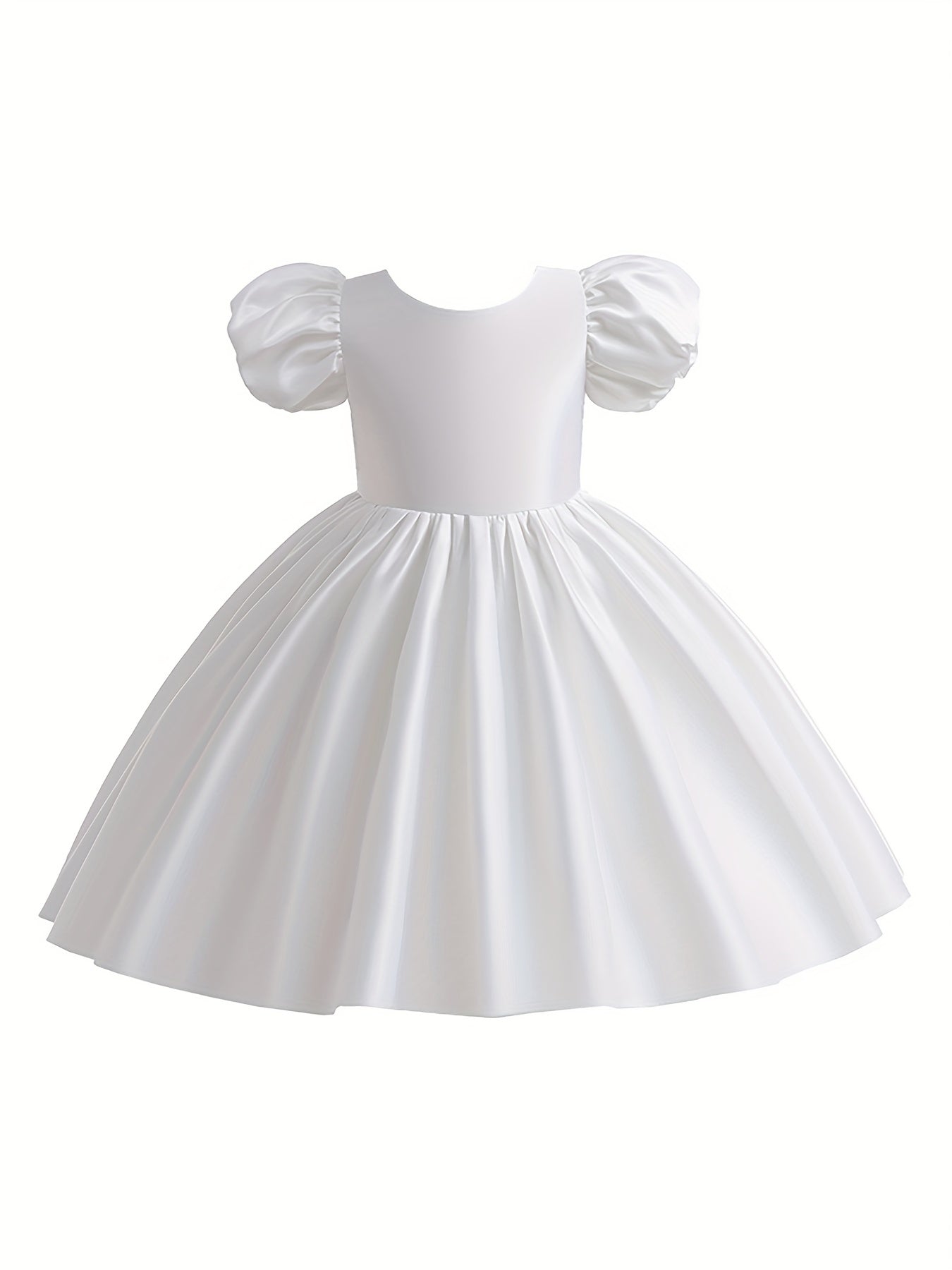 Flared Sleeves Puffy Gown Dress for Girls 1st Birthday Party