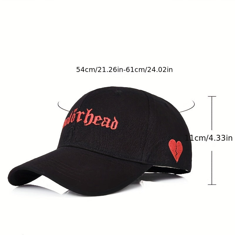 Gothic Letter Embroidery Baseball Cap Breathable Dad Hat Adjustable