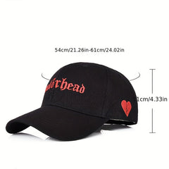 Gothic Letter Embroidery Baseball Cap Breathable Dad Hat Adjustable