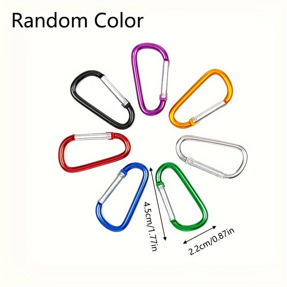 2pcs Random D-shaped Quick Hanging Buckle Aluminum Alloy Carabiner