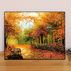 5D DIY Golden Autumn Forest Diamond Painting Kit - Full Drill