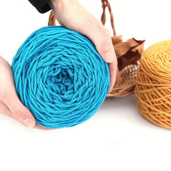 1pc Cotton Yarn Ball 8 Ply Thick Yarn Hand Woven Diy Scarf Sweater Doll Material