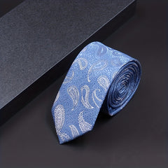 Men's Shark Tie with Stripes Paisley Pattern
