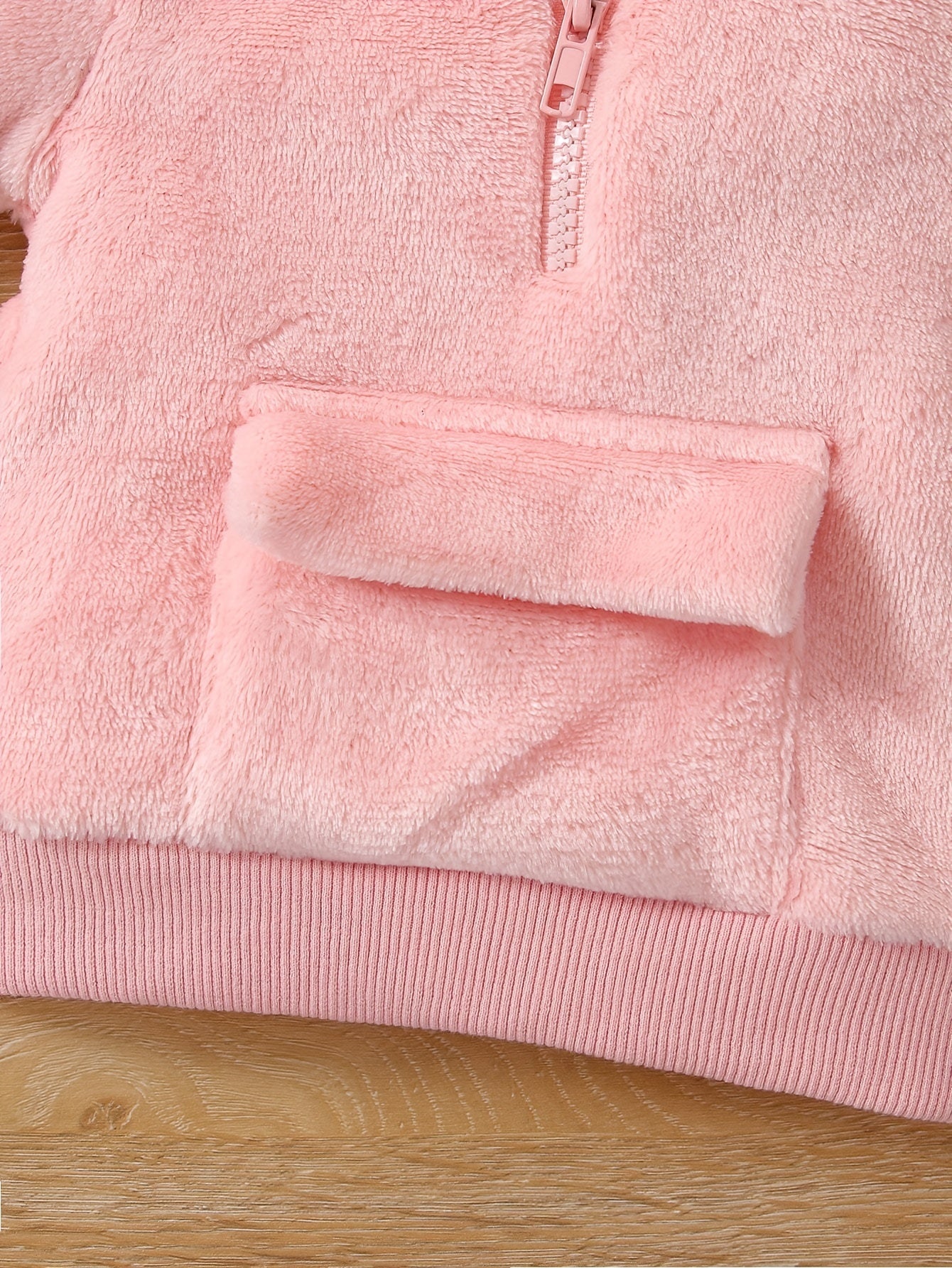 Pink Sports Sweatshirt Fleece Long Sleeve Pullover Blouse for Baby Girls