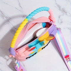 Kids Cartoon Silicone Crossbody Bag Bubble Pinch Press Toy Mini Coin Purse