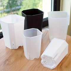 5pcs Transparent Flower Pots Succulent Nursery Pots Indoor Outdoor Decoration