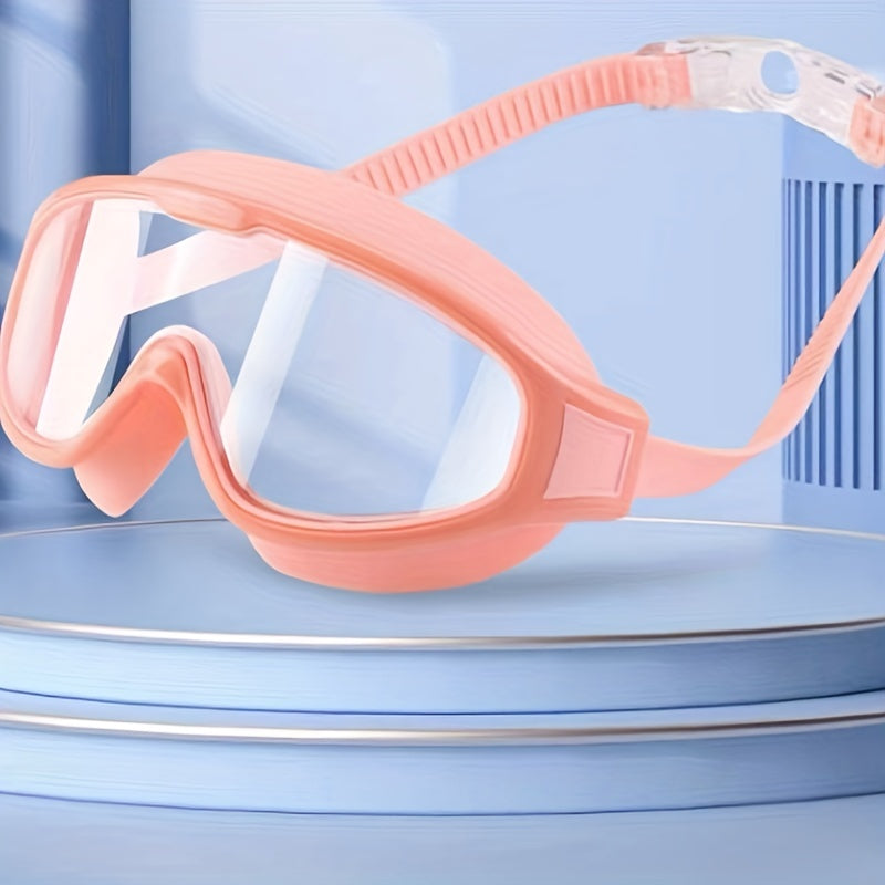Adult Swimming Goggles Large Frame Clear Vision Waterproof Anti Fog