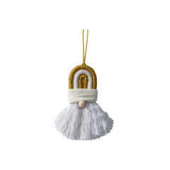 Hand Woven Tassel Pendant for Home Decor Christmas Tree Faceless Old Man