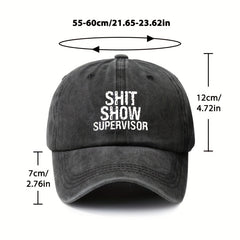 Unisex Letter Print Retro Baseball Cap Adjustable Sunscreen Hat