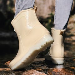 Women's Waterproof Rain Boots Non Slip Lightweight Rubber Work Shoes