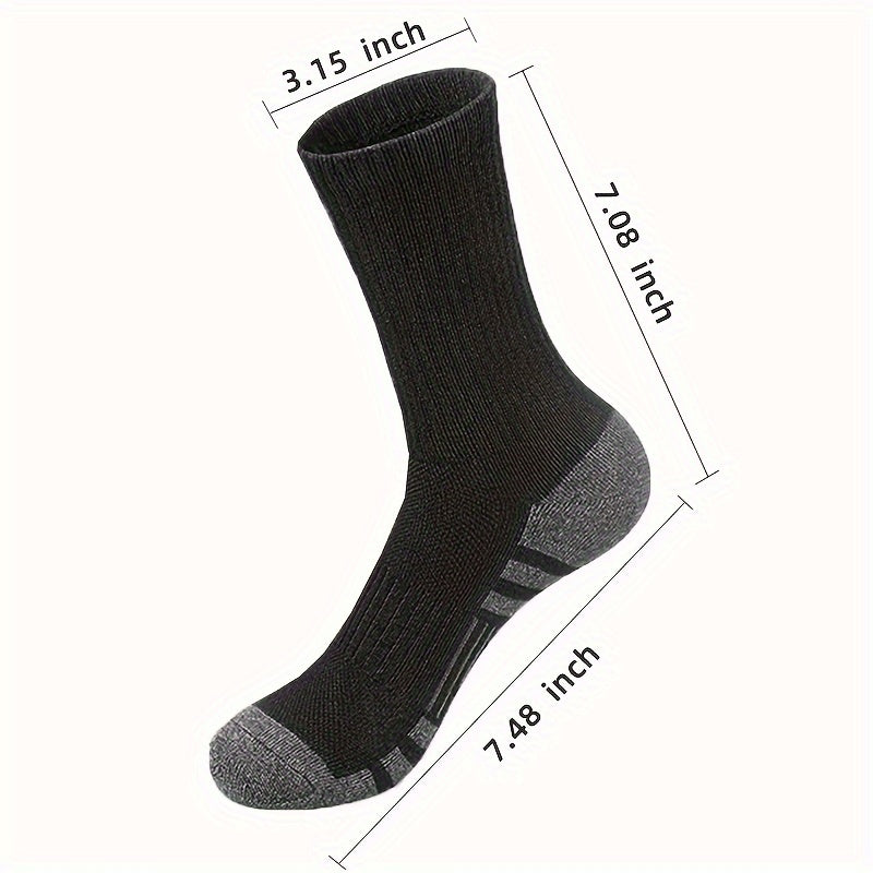 Men's Mid Crew Sport Socks - Breathable & Sweat Absorbing