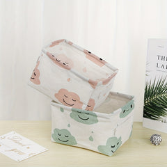 Desktop Foldable Storage Basket Cartoon Organizer