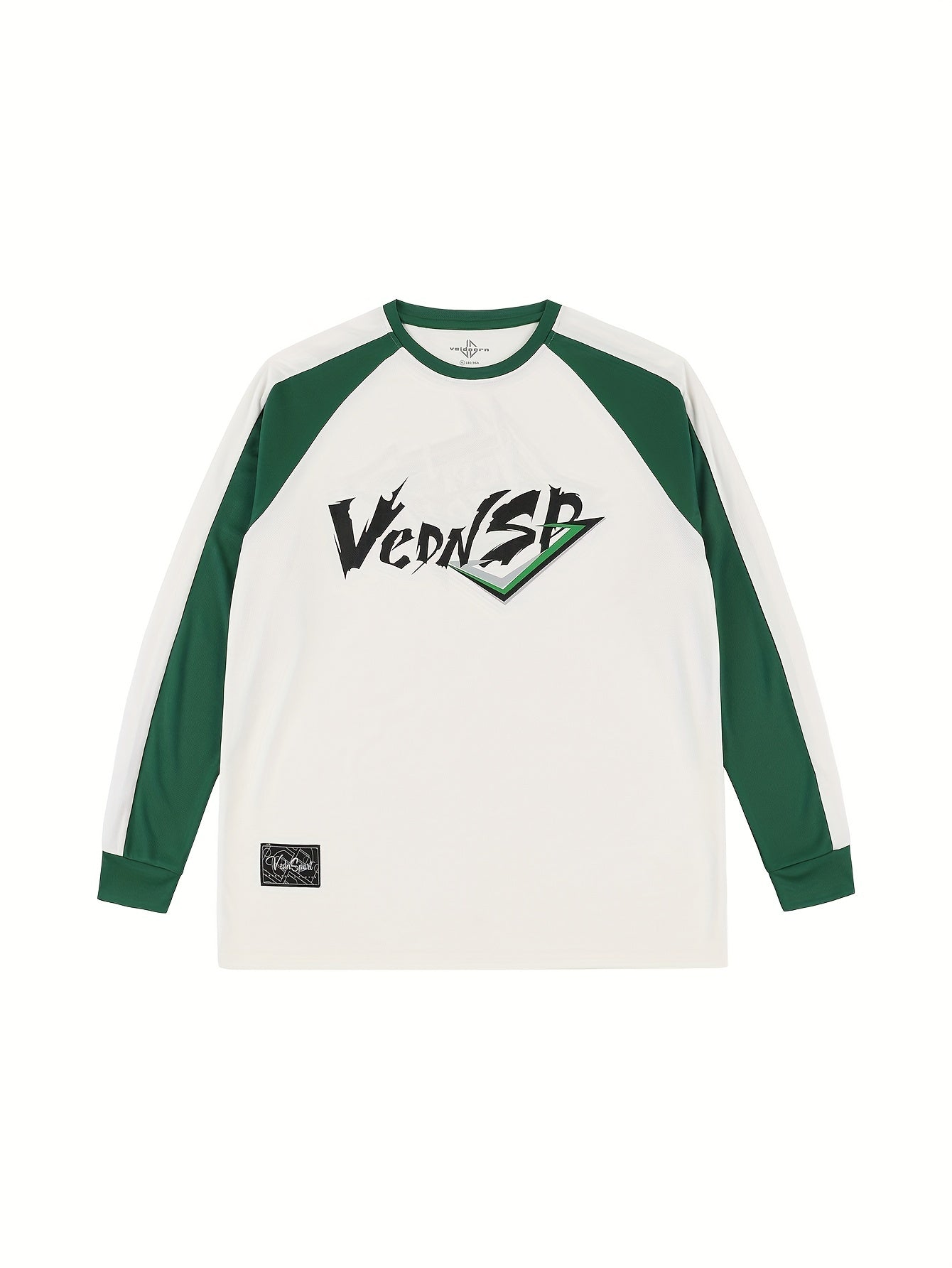 Block Pattern Print Men's Long Sleeve Active T-shirt for Spring Summer Autumn