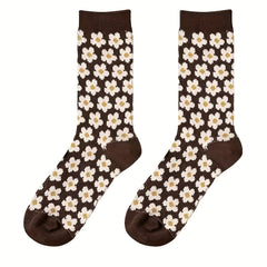 6 Pairs Cotton Retro Casual High Mid calf Socks For Men And Women