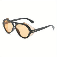 Y2K Top Bar Sunglasses Steampunk Anti Glare UV400