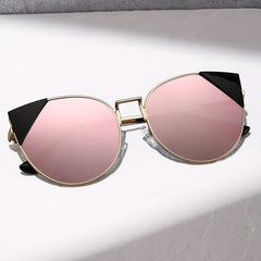 Y2K Cat Eye Sunglasses Anti Glare Metal UV400