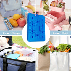Stay On The Go 2 4pcs Reusable Ice Packs for Lunch Box Cooler Bag & Camping