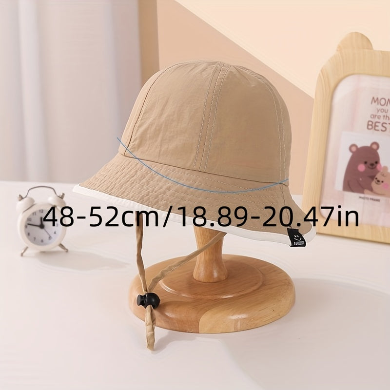 Kids Double-Sided Sunshade Bucket Hat for Outdoor Travel