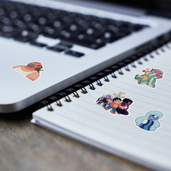 50pcs Anime Waterproof Doodle Stickers Cartoon PVC Notebook DIY Stickers