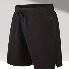 Men's Quick Drying Comfy Shorts Drawstring Zipper Pockets