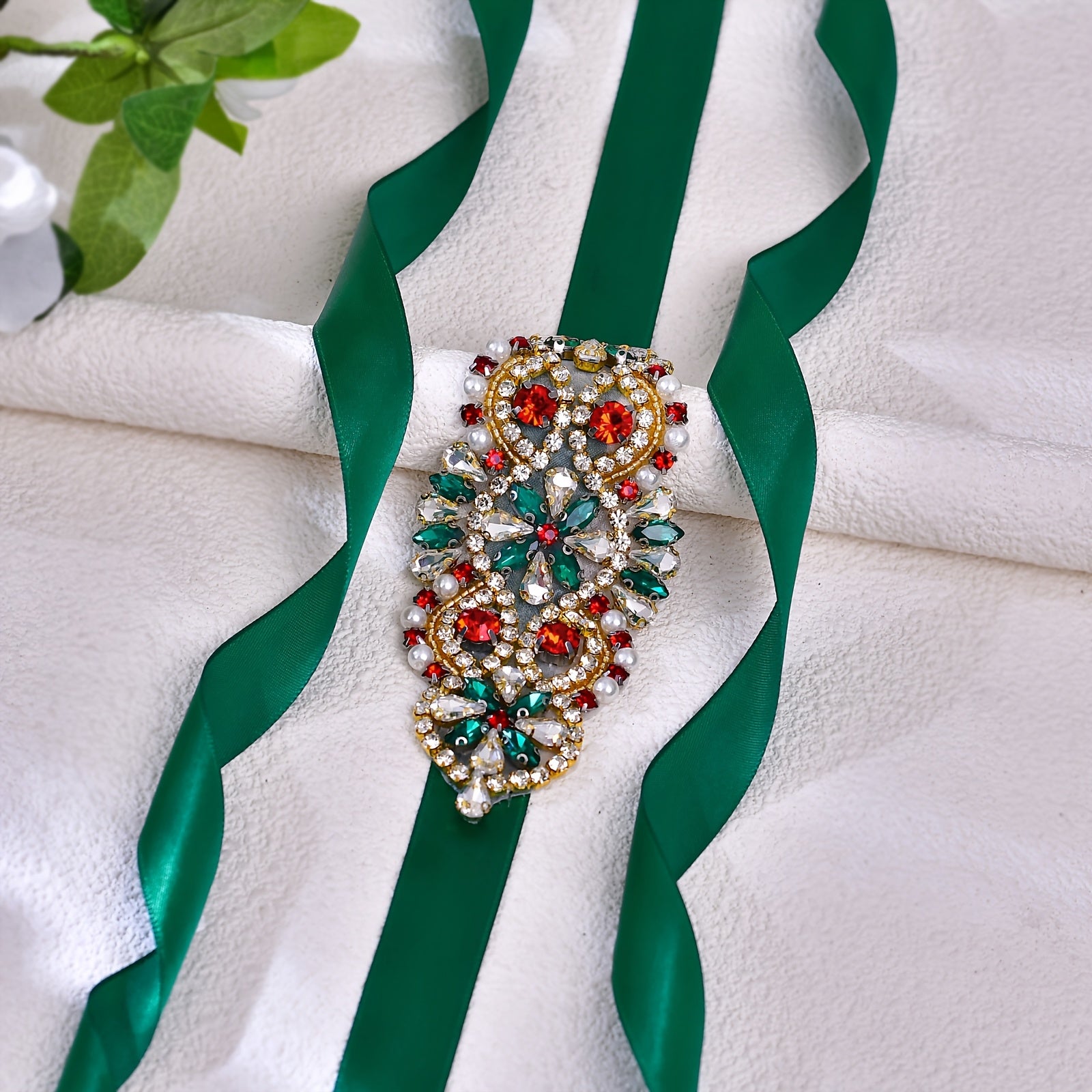 Adjustable Rhinestone Waist Belt for Dresses & Coats