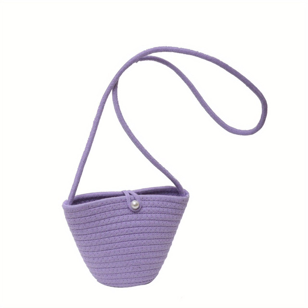 Kids Holiday Straw Shoulder Bag, Beach Bucket Bag for Girls