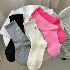 Letter Print Socks Mid Tube Women's Stockings
