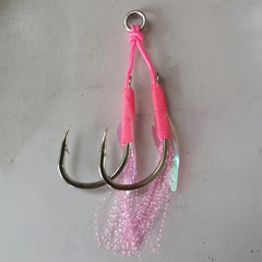 5pcs Double Assist Hooks Carbon Steel Fishing Hook For Vertical Jigging