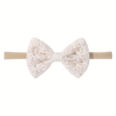 3pcs Street Embroidery Bow Headbands for Baby Girls