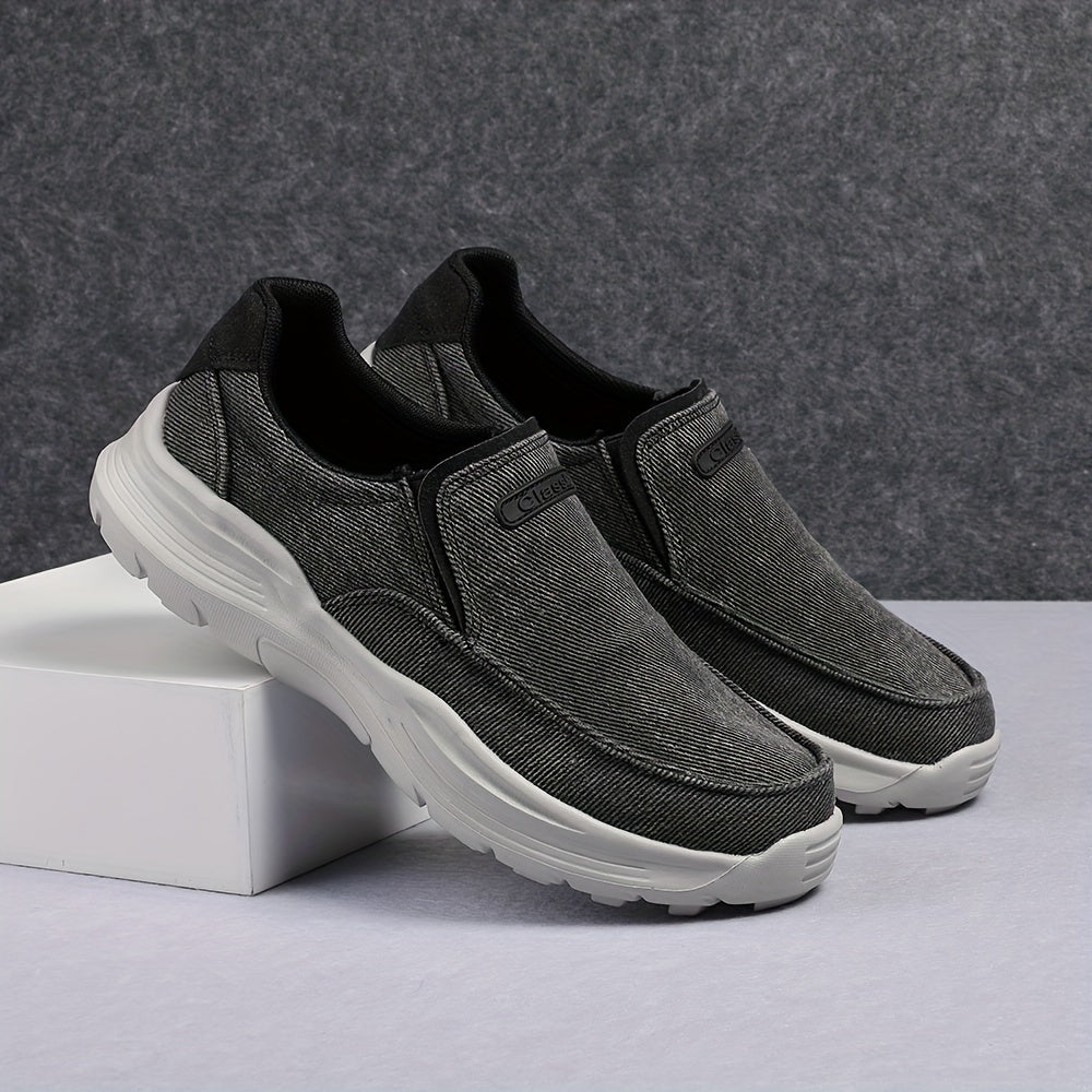 Men's Canvas Loafers Breathable Outdoor Walking Shoes