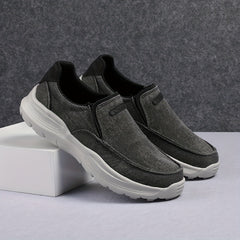 Men's Canvas Loafers Breathable Outdoor Walking Shoes