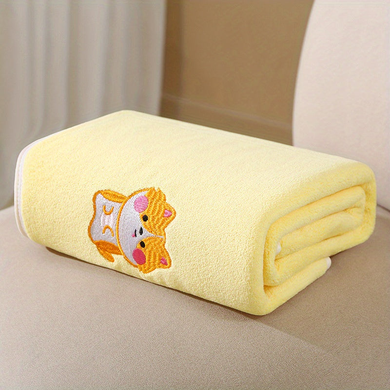 Soft & Absorbent Newborn Bath Towel & Blanket Thickened Coral Fleece