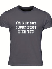 Bold & Unapologetic Men's Letter Print T-shirt for Summer