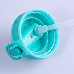 Large Capacity Plastic Straw Water Bottle With Time Marker Leak Proof