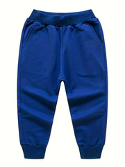 Boys Active Cotton Sweatpants Elastic Waist Sports Pants