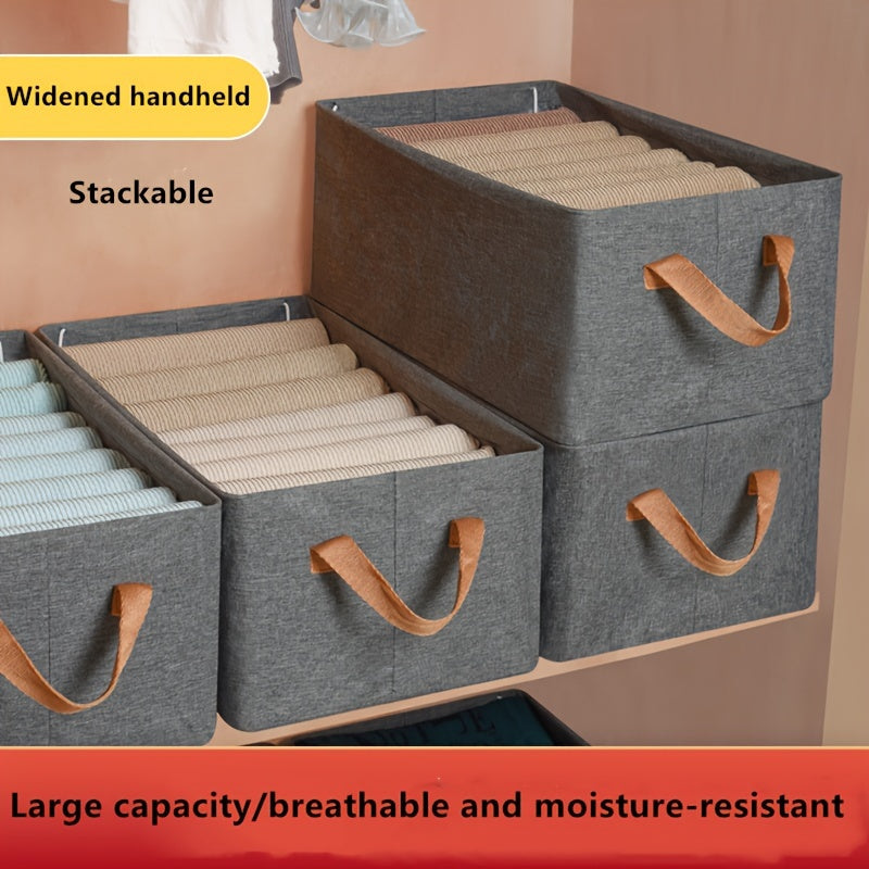 Portable Clothes Storage Drawer Box With Handles & Support Rack