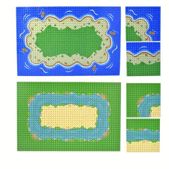 Small Particle Building Blocks Beach Grassland Scene Base Plate