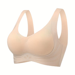 Solid Push Up Bra Comfy & Breathable Women's Lingerie