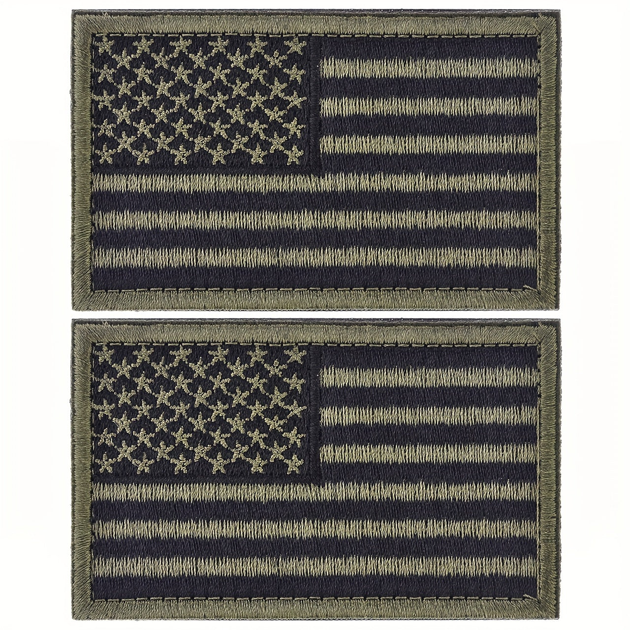 2pcs American Flag 3D Embroidery Patch Sew On Armband Cloth Sticker