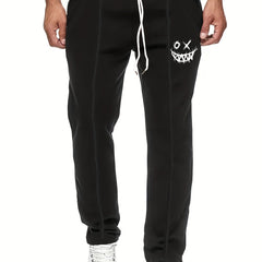Stylish Demon Smiling Face Men's Trousers With Pockets
