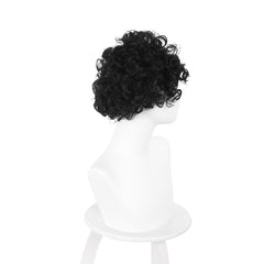 Halloween Half Half Curly Cos Wig Short Hair