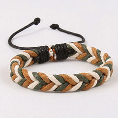Boys Vintage Braided Bracelet Adjustable Wristband Couple Holiday Jewelry Gift