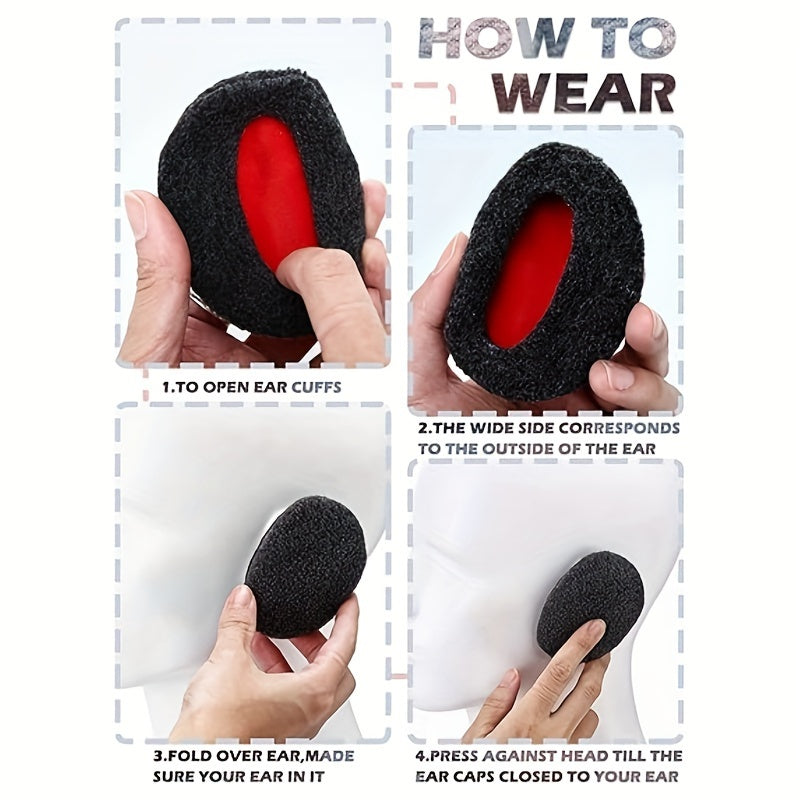 4 Pairs Bandless Thick Winter Ear Covers for Women Men