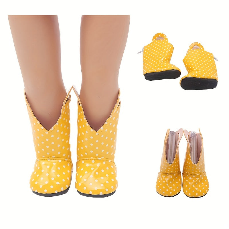Yellow Rain Boots for 45-72 cm American Baby Doll