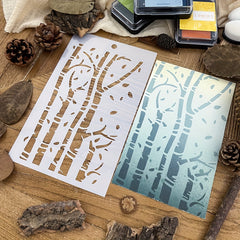 Forest Background Stencils DIY Art Stencils For Painting