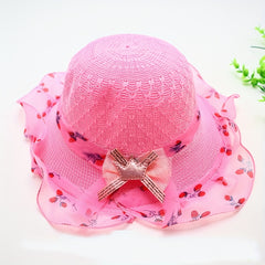Girls Straw Hat Summer Big Brim Travel Hat