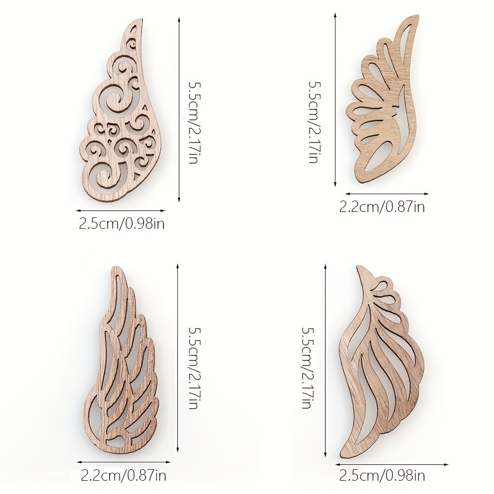40pcs Wooden Wings for Crafts & Accessories