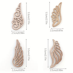 40pcs Wooden Wings for Crafts & Accessories