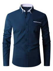Men's Classic Button Up Shirt for Business Occasion