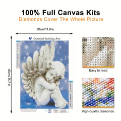 5D DIY Diamond Painting Angel Embroidery Cross Stitch Kit 30x40cm
